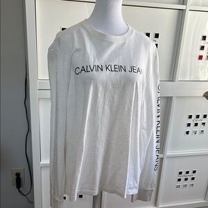 Calvin Klein White Long Sleeve Tee